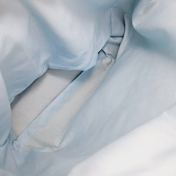 Handbag Blue Tropical Floral Fabric Summer Bamboo Handles Rachel & Co NY - Picture 9 of 9